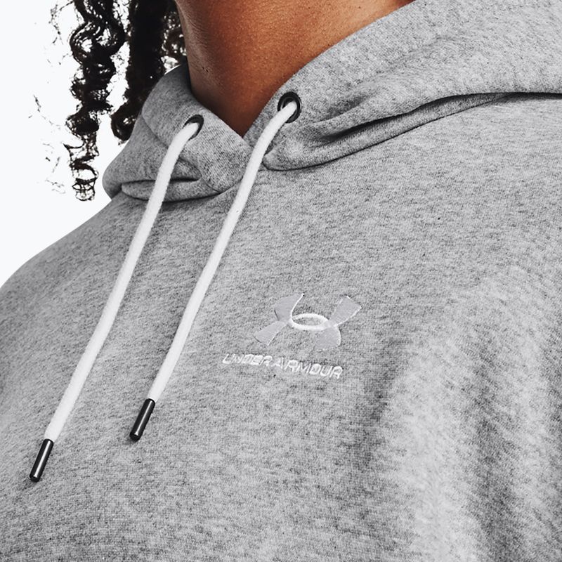 Damska bluza Under Armour Icon Fleece Hoodie mod gray light heather/white 4