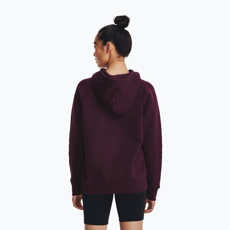 Dámska tréningová mikina Under Armour Rival Fleece Big Logo dark maroon/white 3