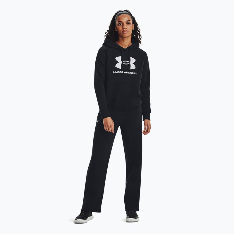 Dámska mikina Under Armour Rival Fleece Big Logo Hoody black/white 2