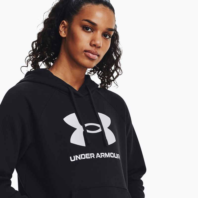 Dámska mikina Under Armour Rival Fleece Big Logo Hoody black/white 4