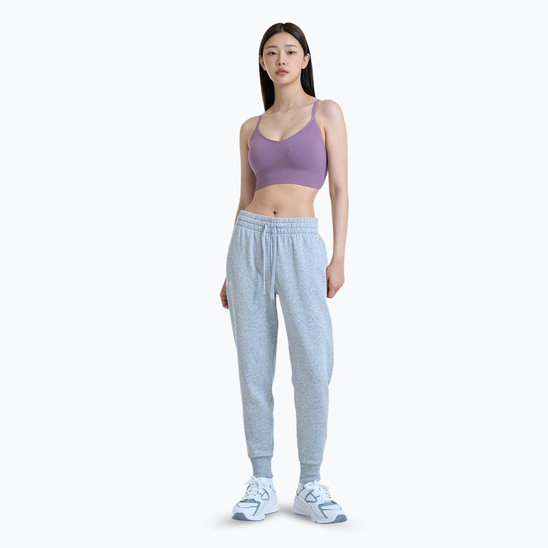 dámske nohavice Under Armour Rival Fleece Joggers mod gray light heather/white 4