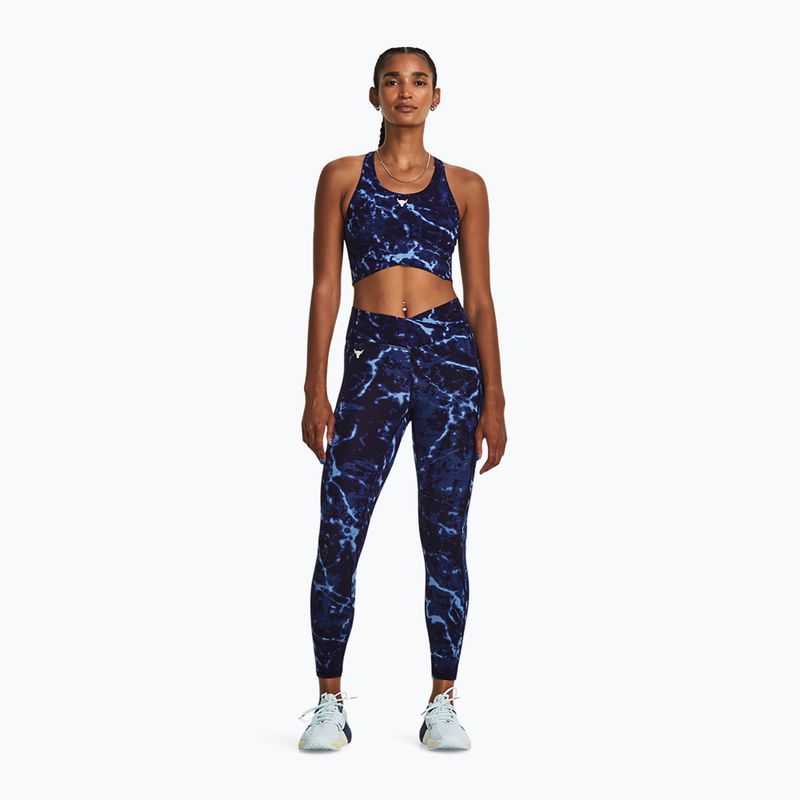 Dámske tréningové tielko Under Armour Project Rock LG Crssover Top midnight navy/downpour gray/downpour gray 2