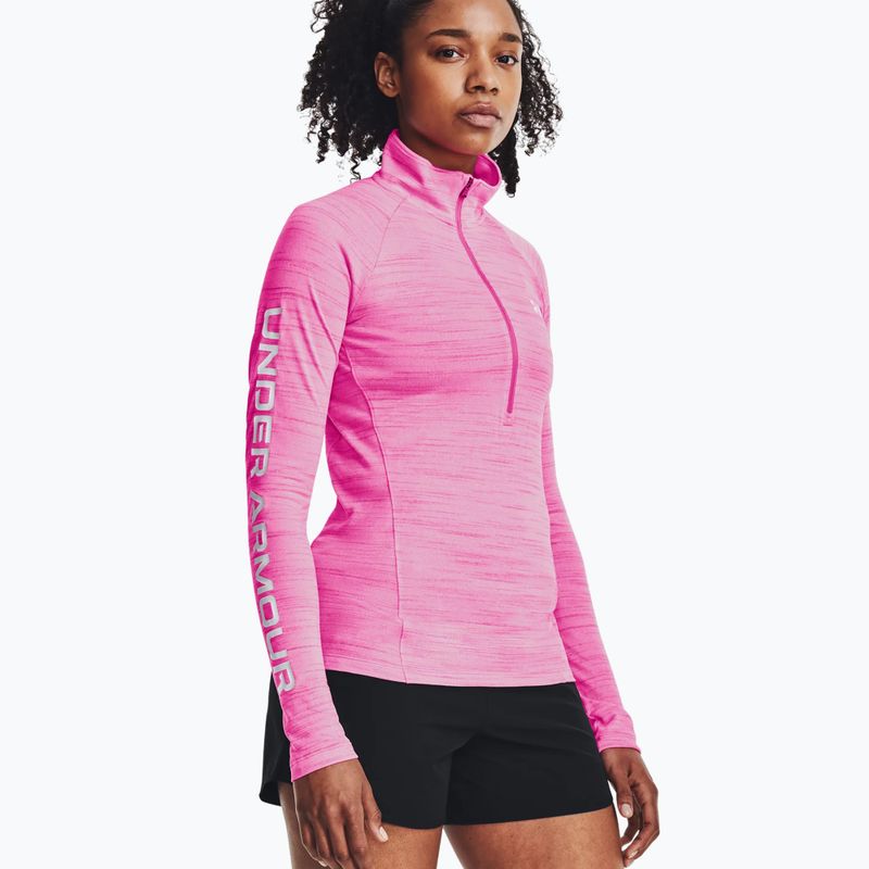 Under Armour dámska mikina Evolved Core Tech 1/2 Zip rebel pink/white