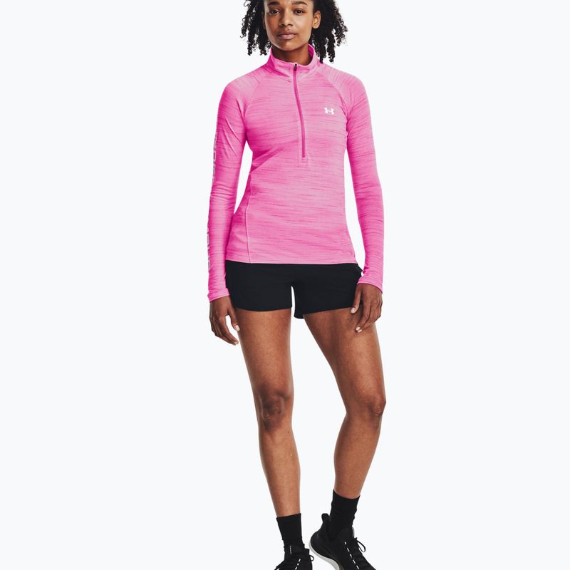 Under Armour dámska mikina Evolved Core Tech 1/2 Zip rebel pink/white 2