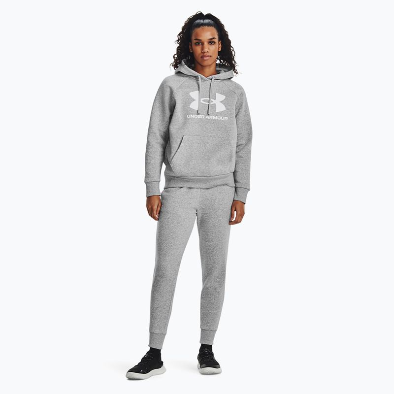 Under Armour dámska mikina Rival Fleece Big Logo Hoody mod gray light heather/white 2