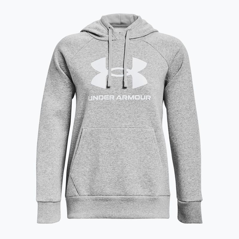 Under Armour dámska mikina Rival Fleece Big Logo Hoody mod gray light heather/white 5