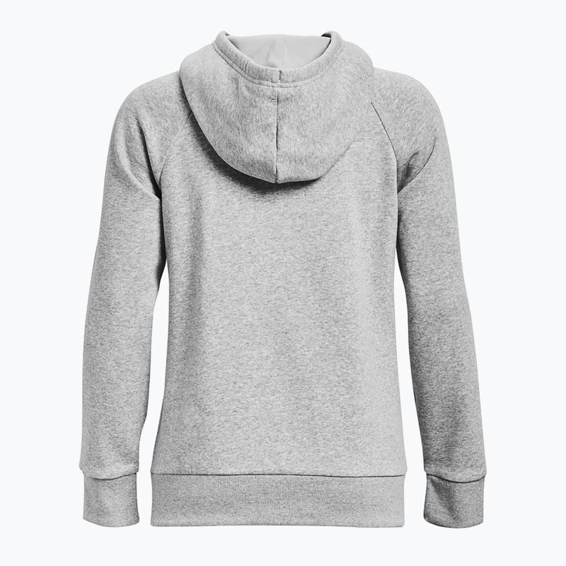 Under Armour dámska mikina Rival Fleece Big Logo Hoody mod gray light heather/white 6