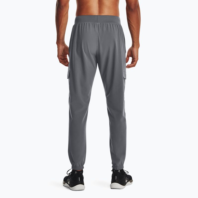 Pánske nohavice Under Armour Stretch Woven Cargo pitch gray/black 3