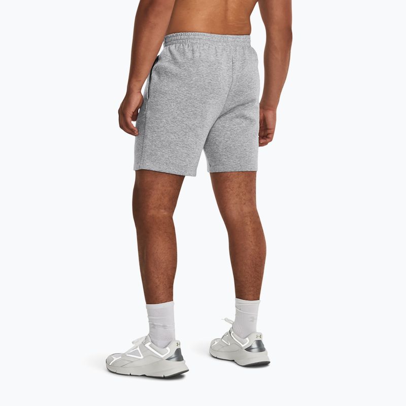 Pánske tréningové šortky Under Armour Unstoppable Fleece mod gray/black 3