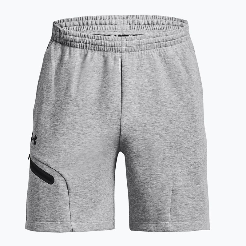 Pánske tréningové šortky Under Armour Unstoppable Fleece mod gray/black 5