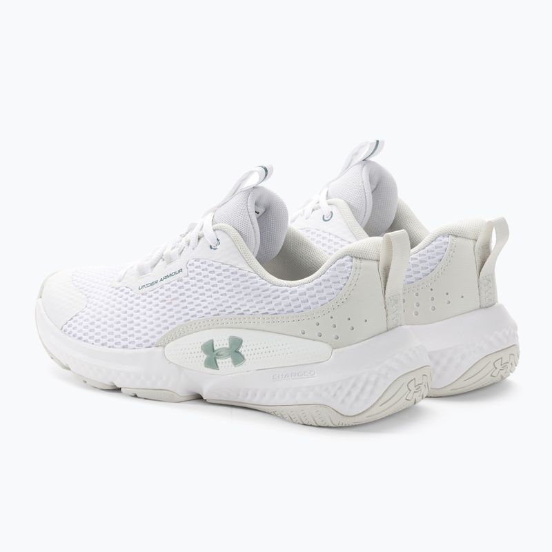 Dámska tréningová obuv Under Armour W Dynamic Select white/white clay/metallic green grit 3