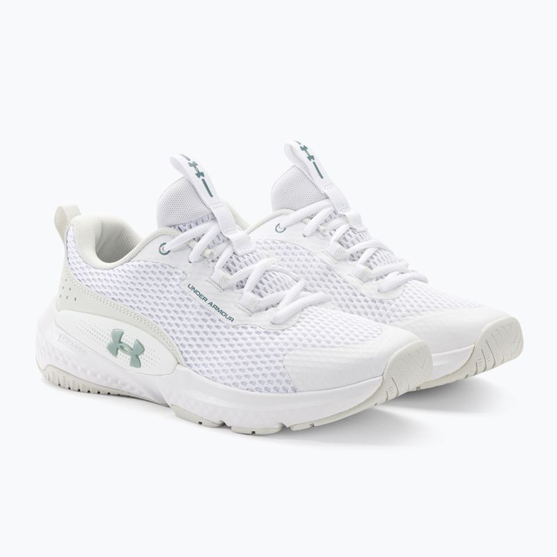 Dámska tréningová obuv Under Armour W Dynamic Select white/white clay/metallic green grit 4