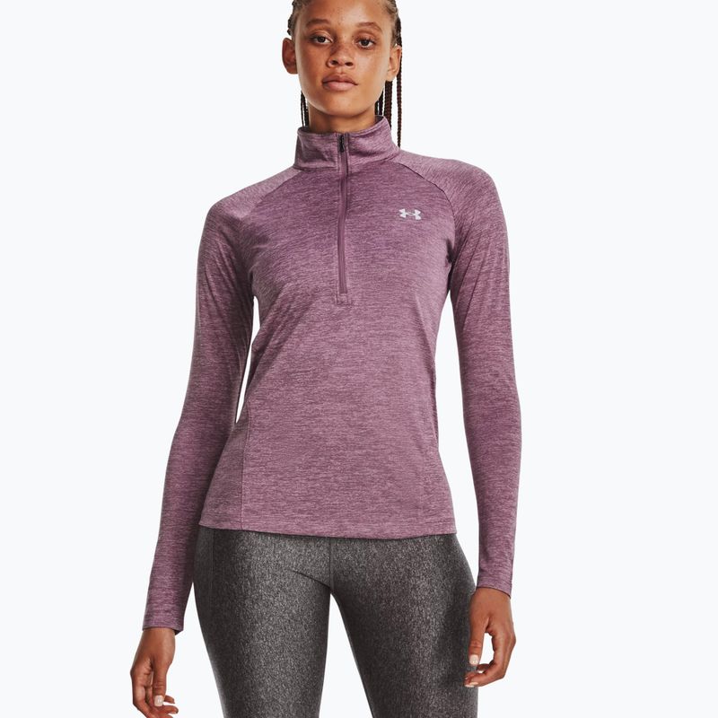 Dámska mikina Under Armour Tech 1/2 Zip - Twist misty purple/fresh orchid/metallic silver