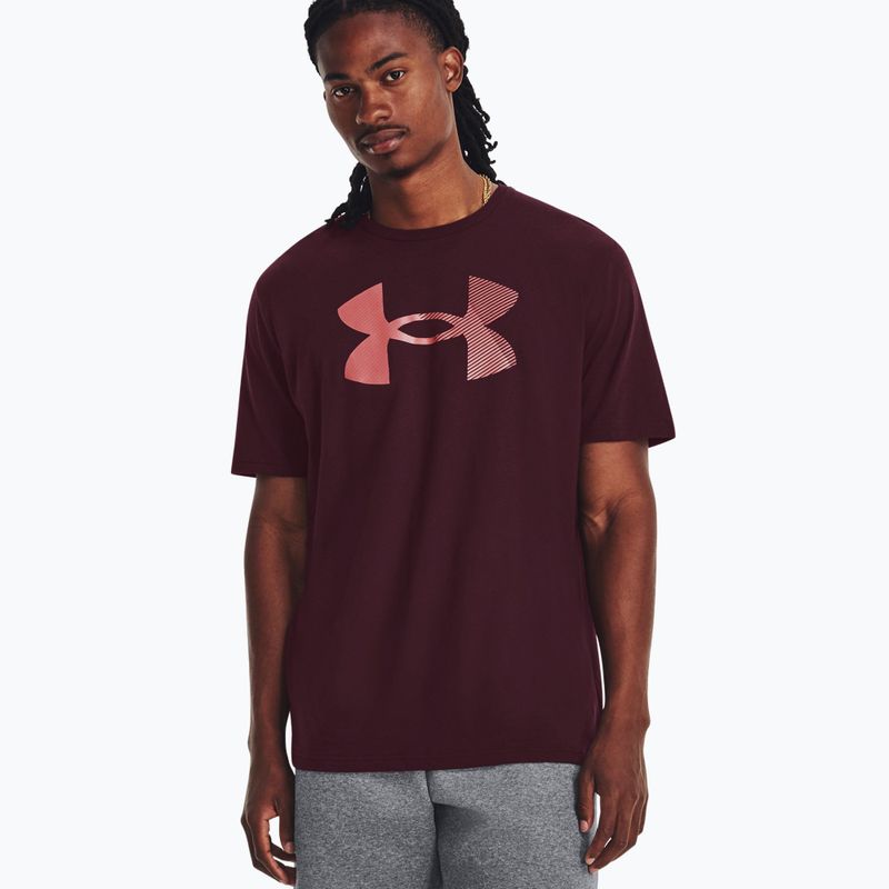 Pánske tričko Under Armour Big Logo Fill tmavo bordová/mlhko fialová/venomovo červená