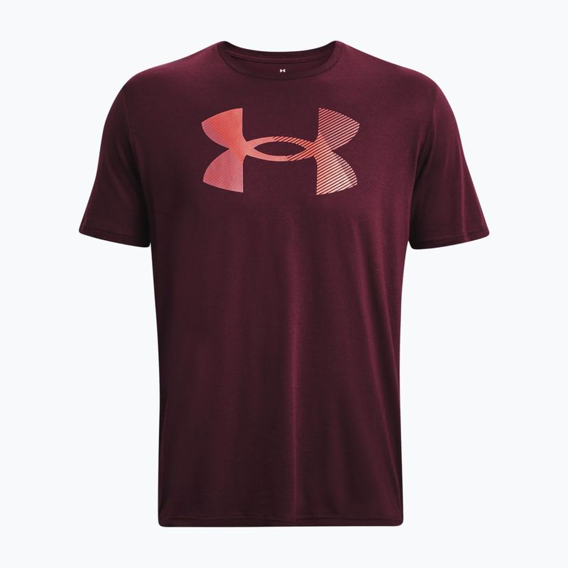 Pánske tričko Under Armour Big Logo Fill tmavo bordová/mlhko fialová/venomovo červená 4