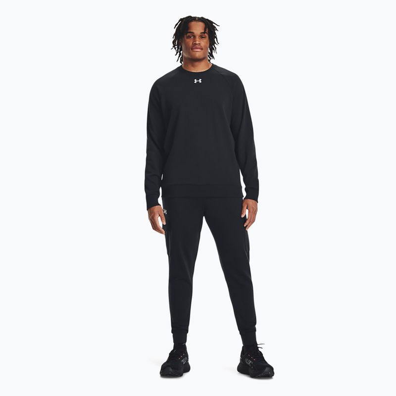 Pánska mikina Under Armour Rival Fleece Crew black/white 2