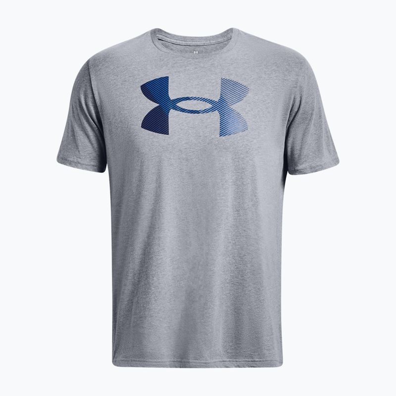 Pánske tričko Under Armour Big Logo Fill steel light heather/black/royal 5