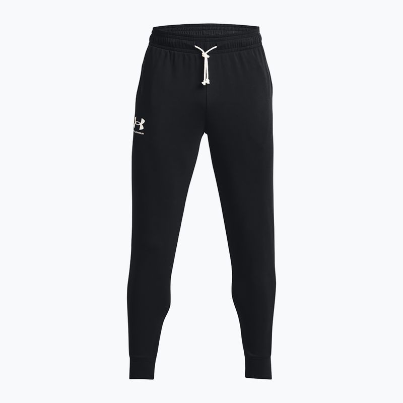 Pánske nohavice Under Armour Rival Terry Jogger black/onyx white 5