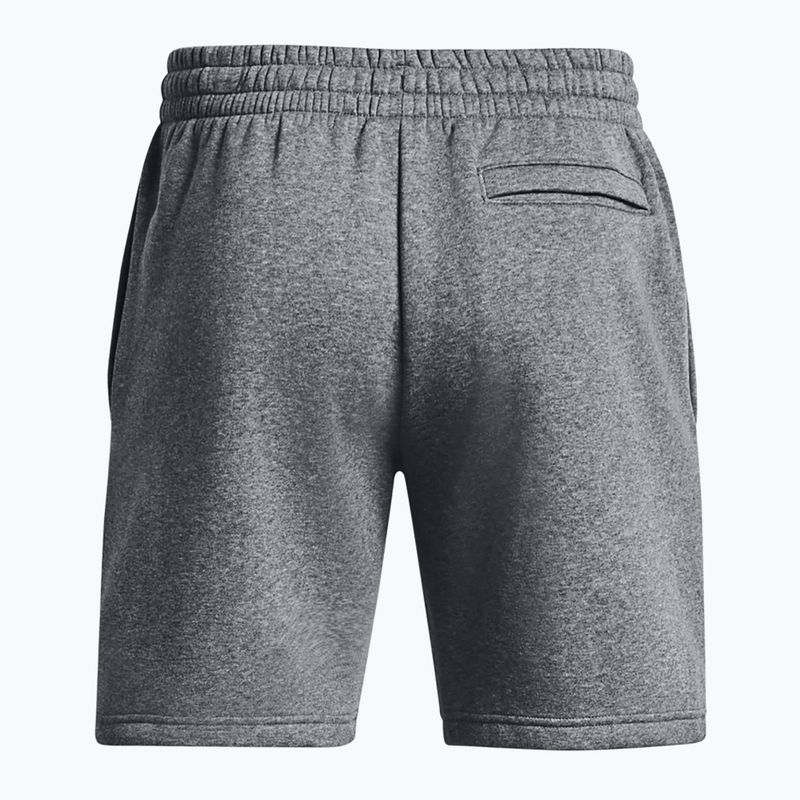 Pánske šortky Under Armour Icon Fleece Pitch gray medium heather/white 6