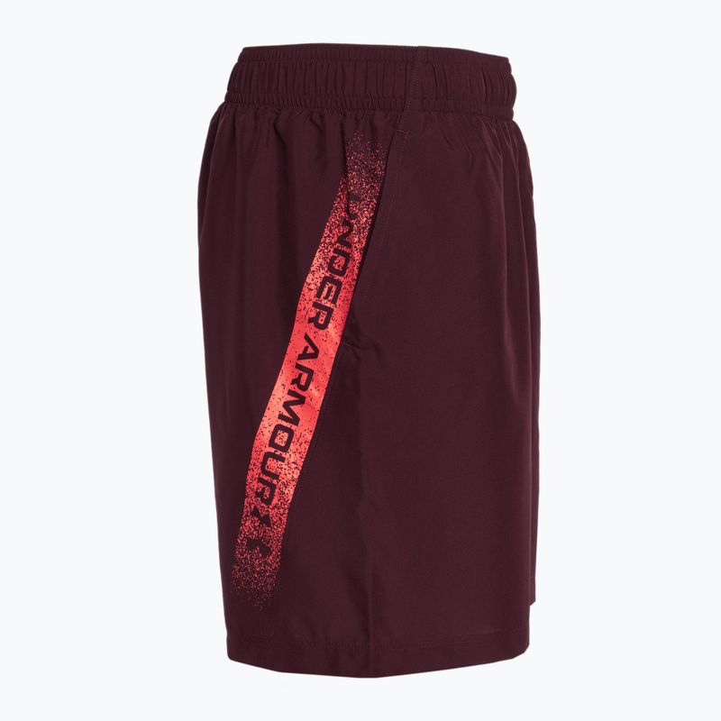 Pánske tréningové šortky Under Armour Woven Graphic dark maroon/beta 6