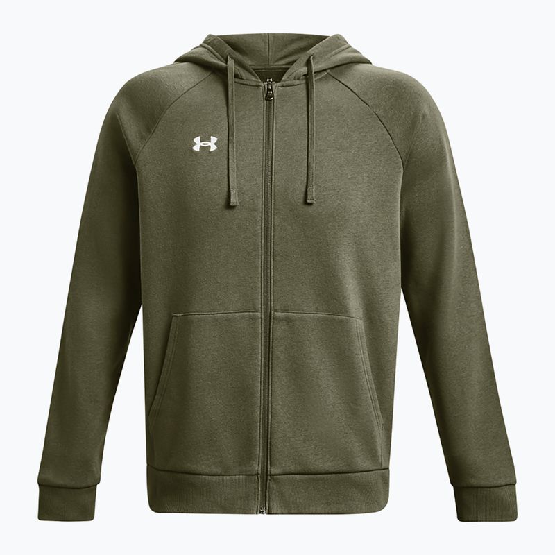 Pánska mikina Under Armour Rival Fleece FZ Hoodie navy dd green/white 5