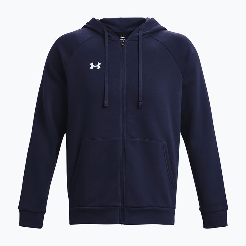 Pánska tréningová mikina Under Armour Rival Fleece FZ midnight navy/white 5