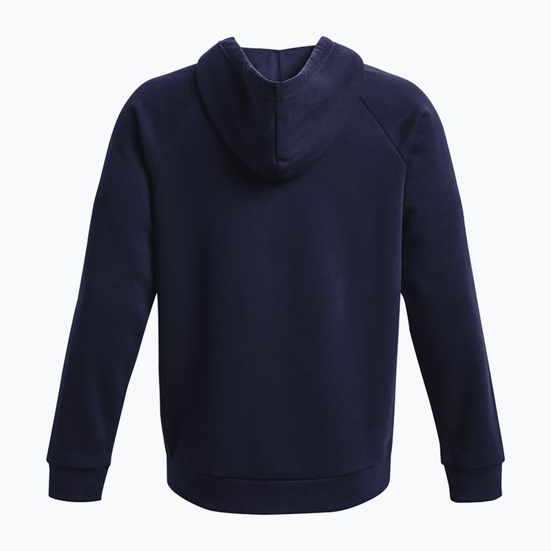 Pánska tréningová mikina Under Armour Rival Fleece FZ midnight navy/white 6