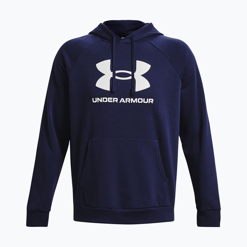 Pánska mikina Under Armour Rival Fleece Logo HD midnight navy/white 5