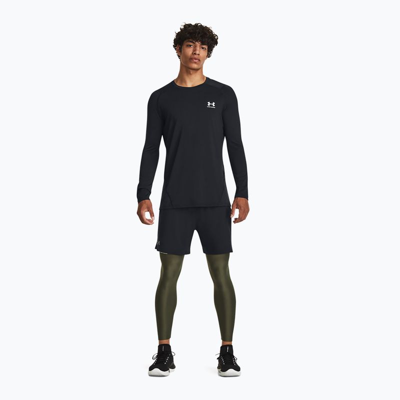 Men's training leggings Under Armour HeatGear marine from green/white 2