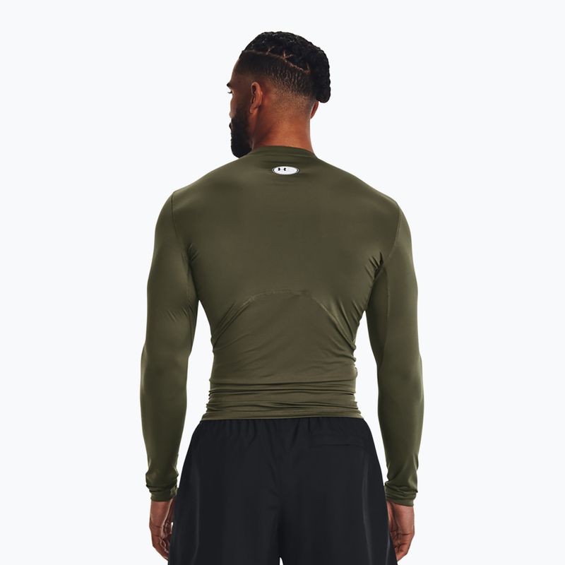 Under Armour pánske tréningové tričko s dlhým rukávom Ua HG Armour Comp LS marine od green/white 2