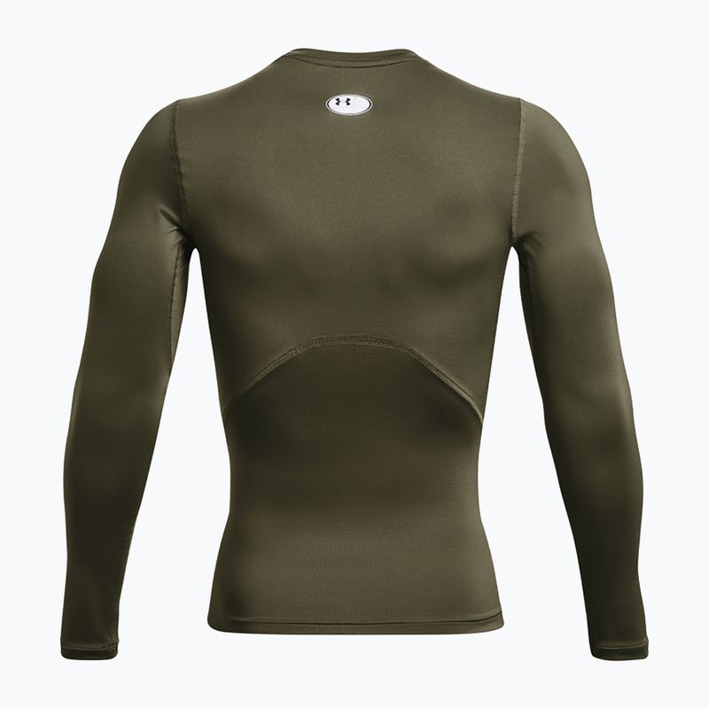 Under Armour pánske tréningové tričko s dlhým rukávom Ua HG Armour Comp LS marine od green/white 5