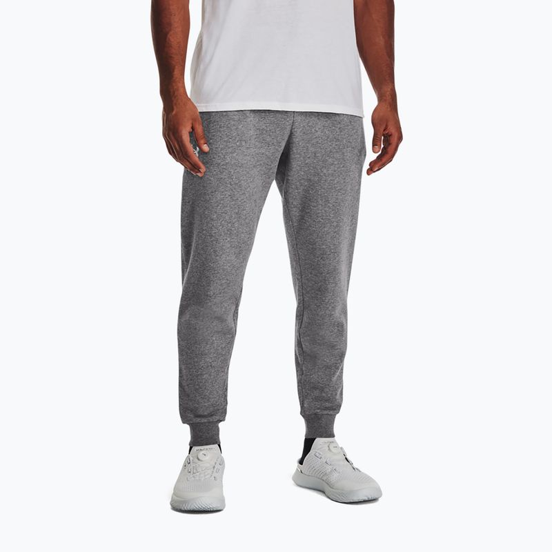 Under Armour pánske tréningové nohavice Rival Fleece Joggers castlerock light heather/white