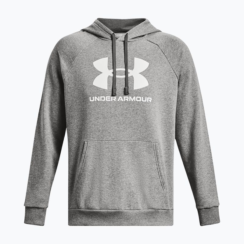 Pánska mikina Under Armour Rival Fleece Logo HD castlerock light heather/white 4