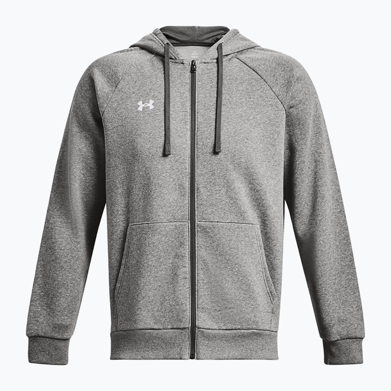 Pánska mikina Under Armour Rival Fleece FZ Hoodie castlerock light heather/white 5