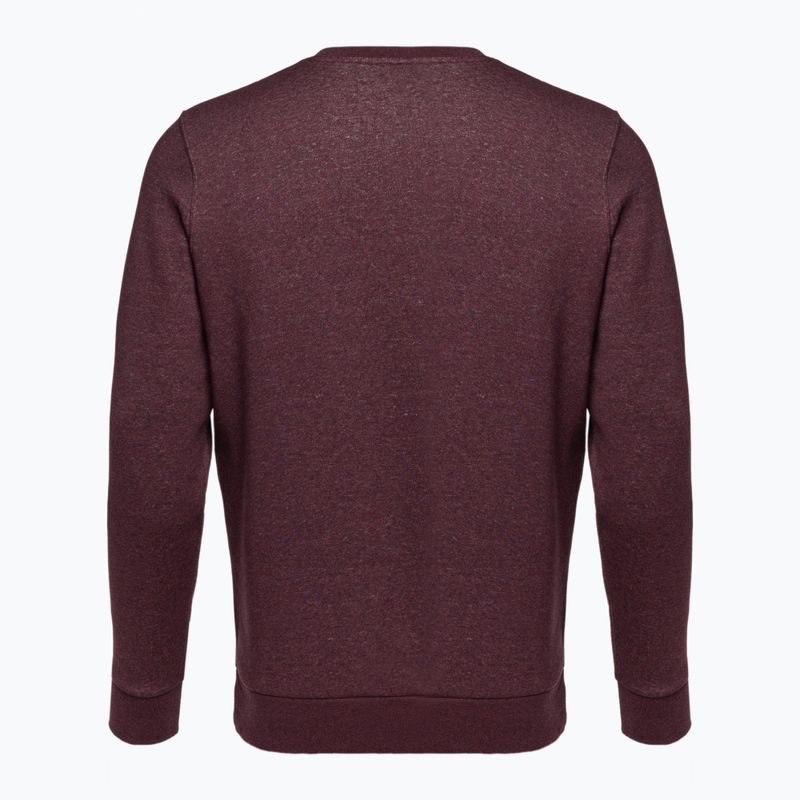 Pánska mikina Under Armour Essential Fleece Crew dark maroon/white 5