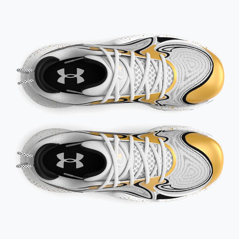 Basketbalové obuv Under Armour Spawn 6 white/black/metallic gold 11