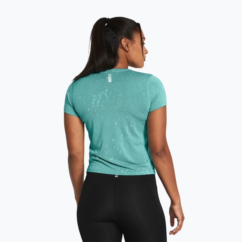 Dámske bežecké tričko Under Armour Streaker Splatter radiálne tyrkysové/reflexné 2