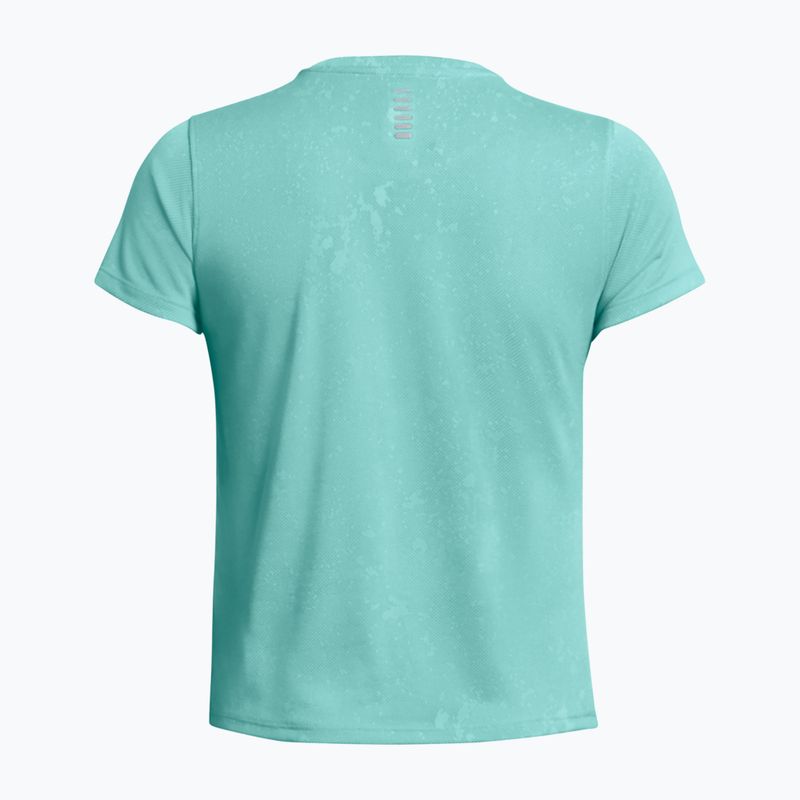 Dámske bežecké tričko Under Armour Streaker Splatter radiálne tyrkysové/reflexné 4