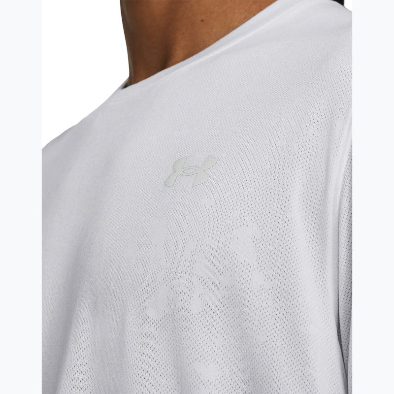 Pánske bežecké tričko Under Armour Streaker Splatter white/white/reflective 3
