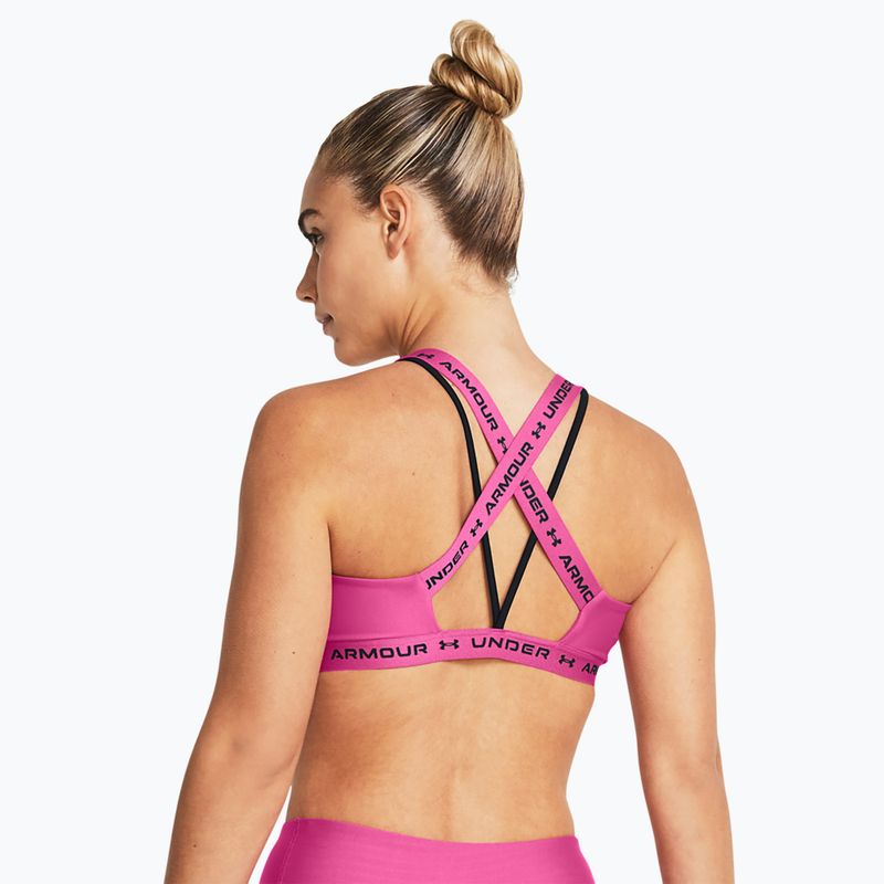 Podprsenka Under Armour Crossback Low astro pink/astro pink/black fitness 2