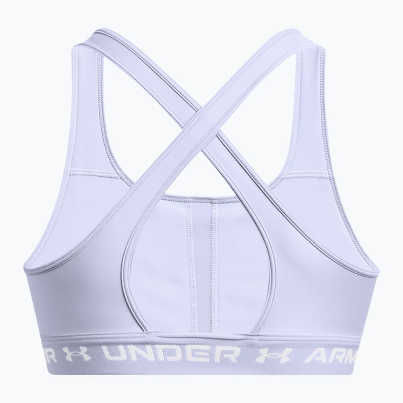 Podprsenka Under Armour Crossback Mid celeste/celeste/white fitness 5