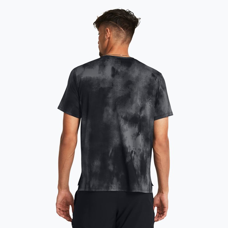 Pánske bežecké tielko Under Armour Laser Wash čierne/castlerock/reflexné 2