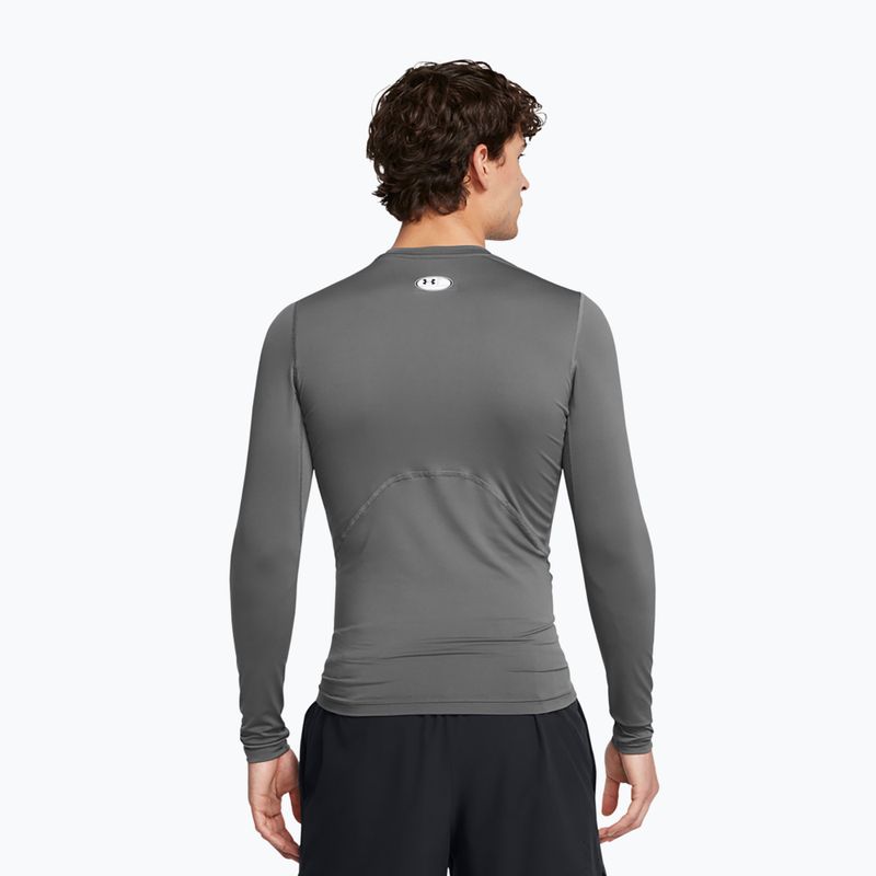 Pánske tričko longsleeve Under Armour Heat Gear Armour Comp castlerock/white 2