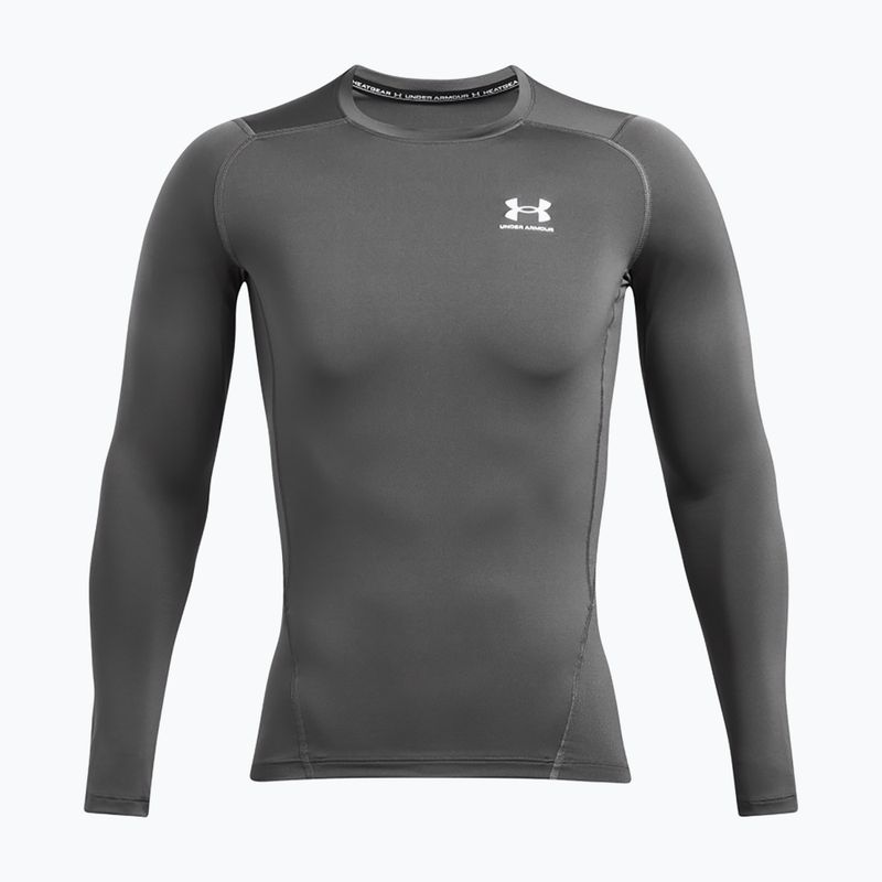 Pánske tričko longsleeve Under Armour Heat Gear Armour Comp castlerock/white 3