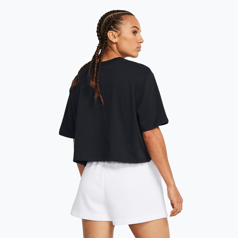 Dámske tréningové tričko Under Armour Campus Boxy Crop black/white 2
