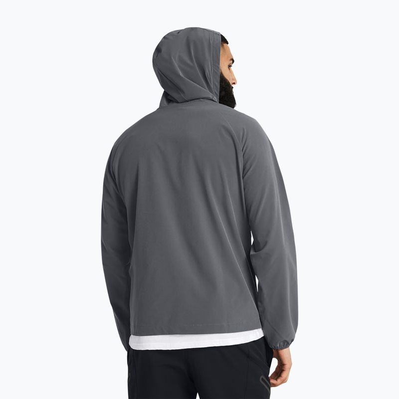 Pánska vetrovka Under Armour Stretch Woven Windbreaker pitch gray/black 2