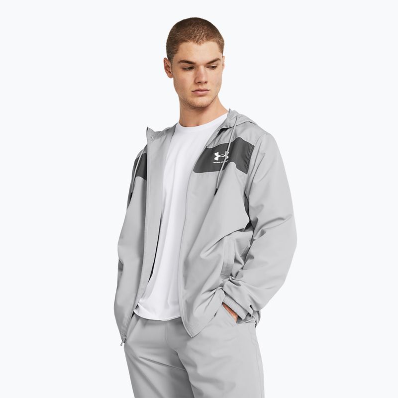 Pánska vetrovka Under Armour Sportstyle Windbreaker mod gray/castlerock/white