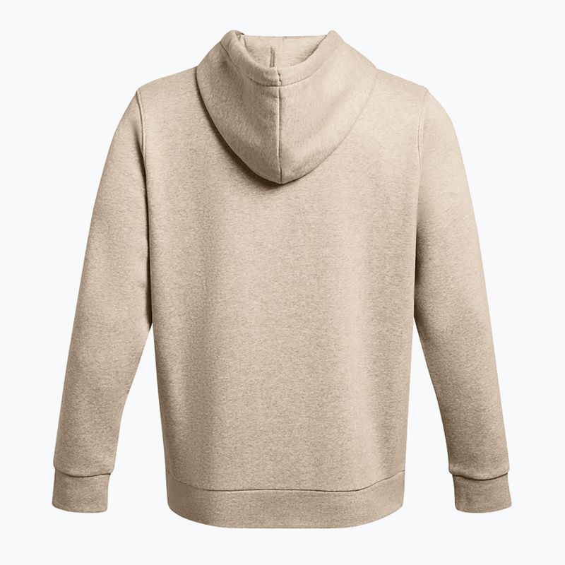 Pánska mikina Under Armour Essential Fleece Hoodie timberwolf taupe light hthr/timberwolf taupe 5