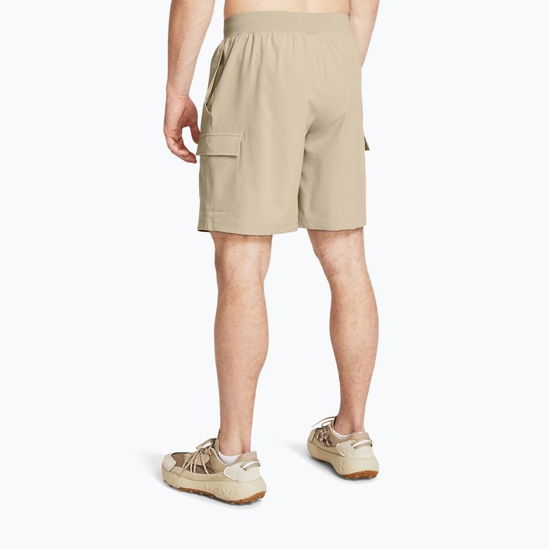 Pánske tréningové šortky Under Armour Stretch Woven Cargo khaki base/black 3