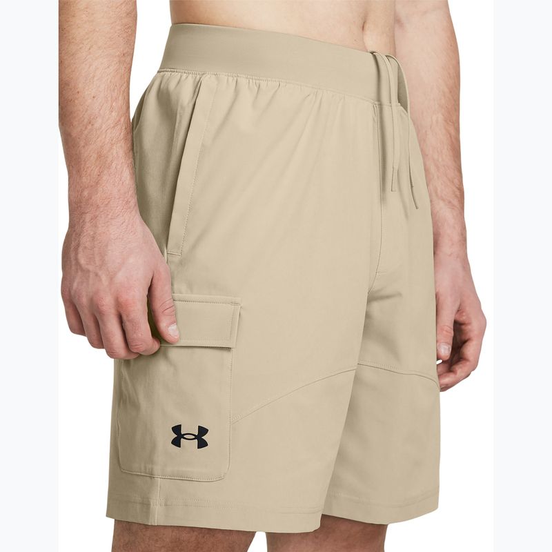 Pánske tréningové šortky Under Armour Stretch Woven Cargo khaki base/black 4